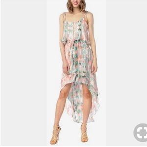 Parker Cara Printed Hi Low Tiered Maxi Dress